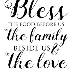 Bless the Food Before Us | 8x10 Print | Digital Download | Rustic Wall ...