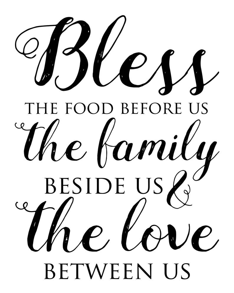 Bless the Food Before Us 8x10 Print Digital Download Etsy