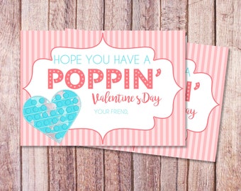 Poppin Valentine Card | Pop It Valentine | Cute Valentine's Day Card | Printable Cards | Kids Valentine's Day Cards | Instant Download