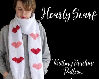 Hearty scarf - Sentro/Addi Circular Knitting Machine Pattern PDF