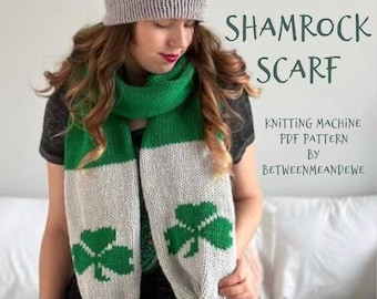 Shamrockhalsduk - Sentro/Addi rundstickningsmaskinmönster PDF
