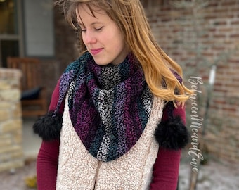 Bo-ho Triangle Scarf - Moody Mosaic