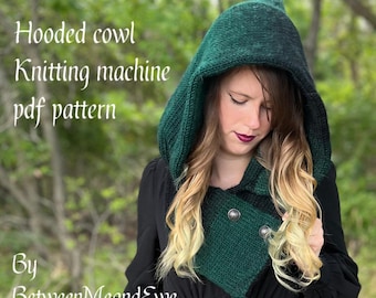 Elvira Hooded Cowl - Sentro/Addi Circular Knitting Machine Pattern PDF