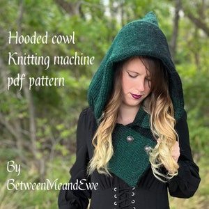 Elvira Hooded Cowl - Sentro/Addi Circular Knitting Machine Pattern PDF