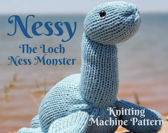 Nessy Loch Ness-monstret - Sentro/Addi rundstickningsmaskinsmönster PDF