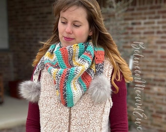 Bo-ho Triangle Scarf - Painted Canyon