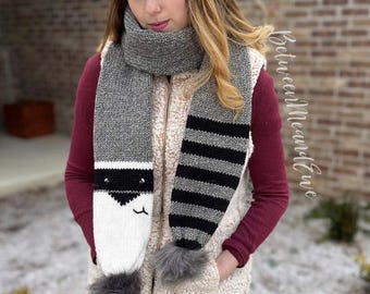 Racoon - Knit Animal Scarf