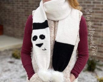 Panda - Knit Animal Scarf