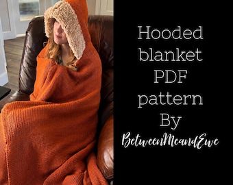 Hooded blanket - Sentro/Addi Circular Knitting Machine Pattern PDF