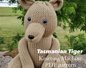 Tasmansk tiger - Sentro/Addi rundstickningsmaskinsmönster PDF