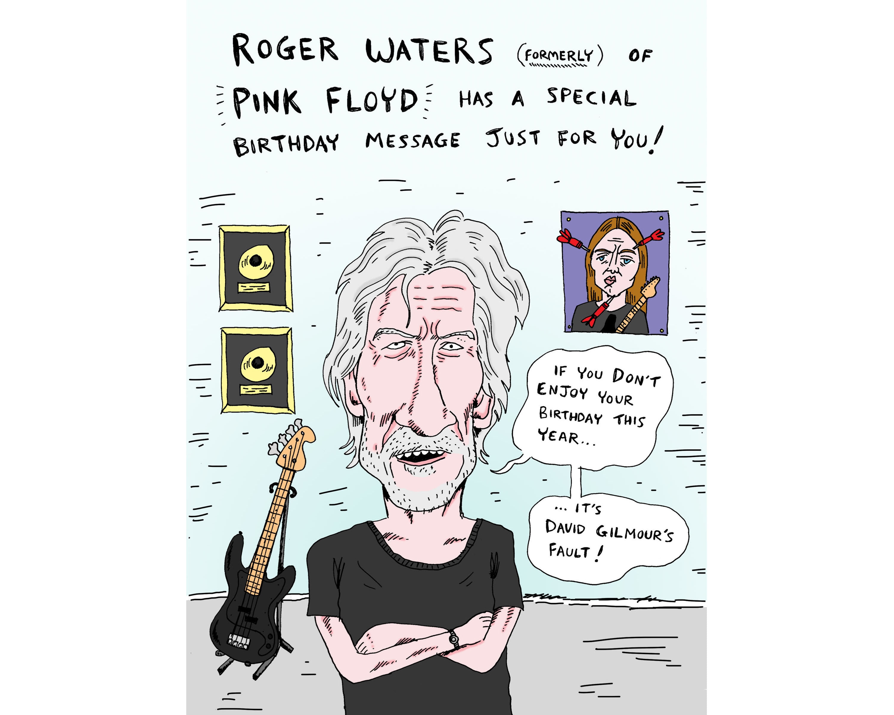 Roger Waters / Pink Floyd Birthday Card - Etsy