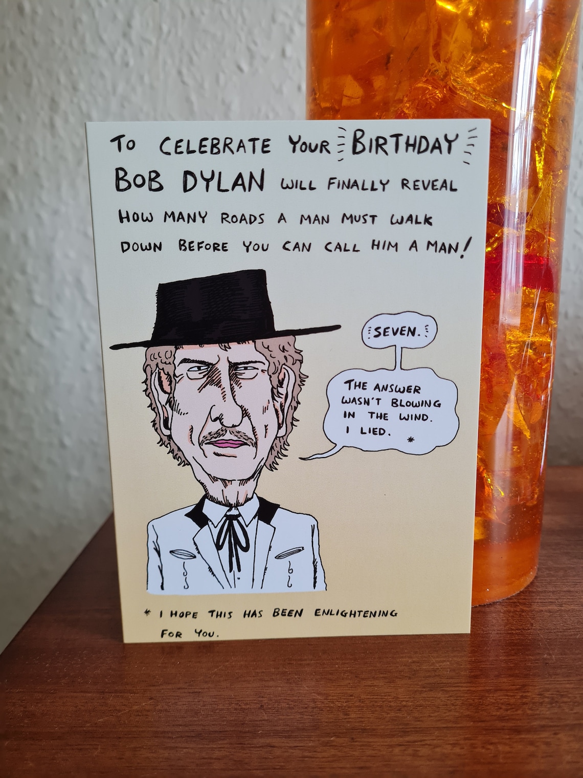 Bob Dylan Birthday Card Etsy