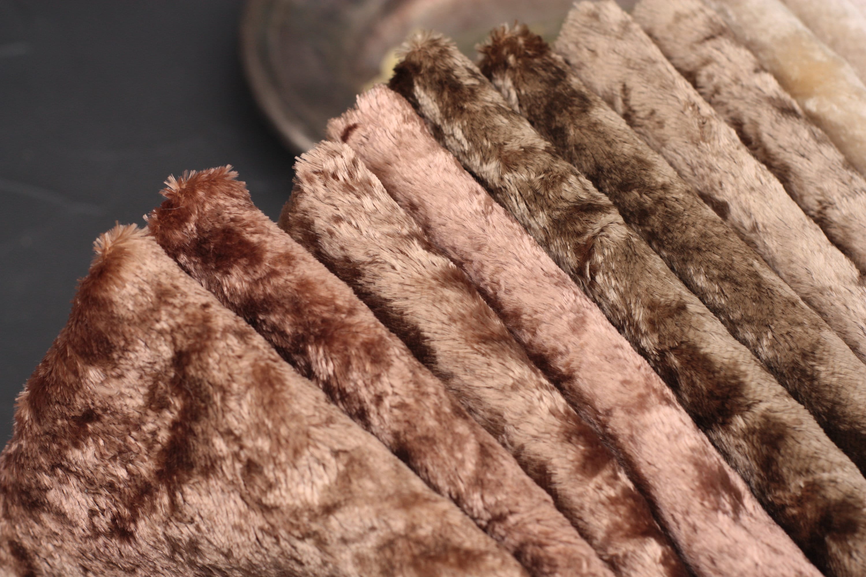 Teddy bear hand dyed fabric Faux fur fabric Mini bears Etsy