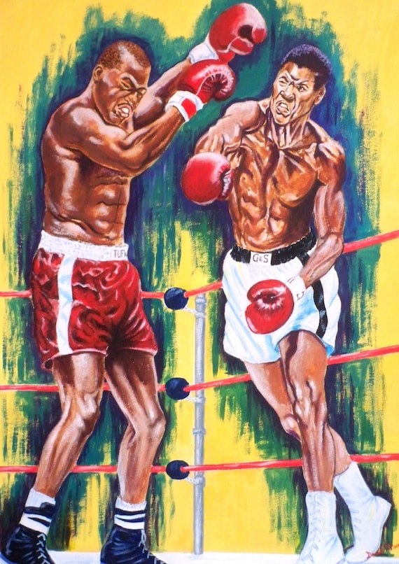 Cassius Clay V Doug Jones Boxing Art Legends of Sport Etsy UK