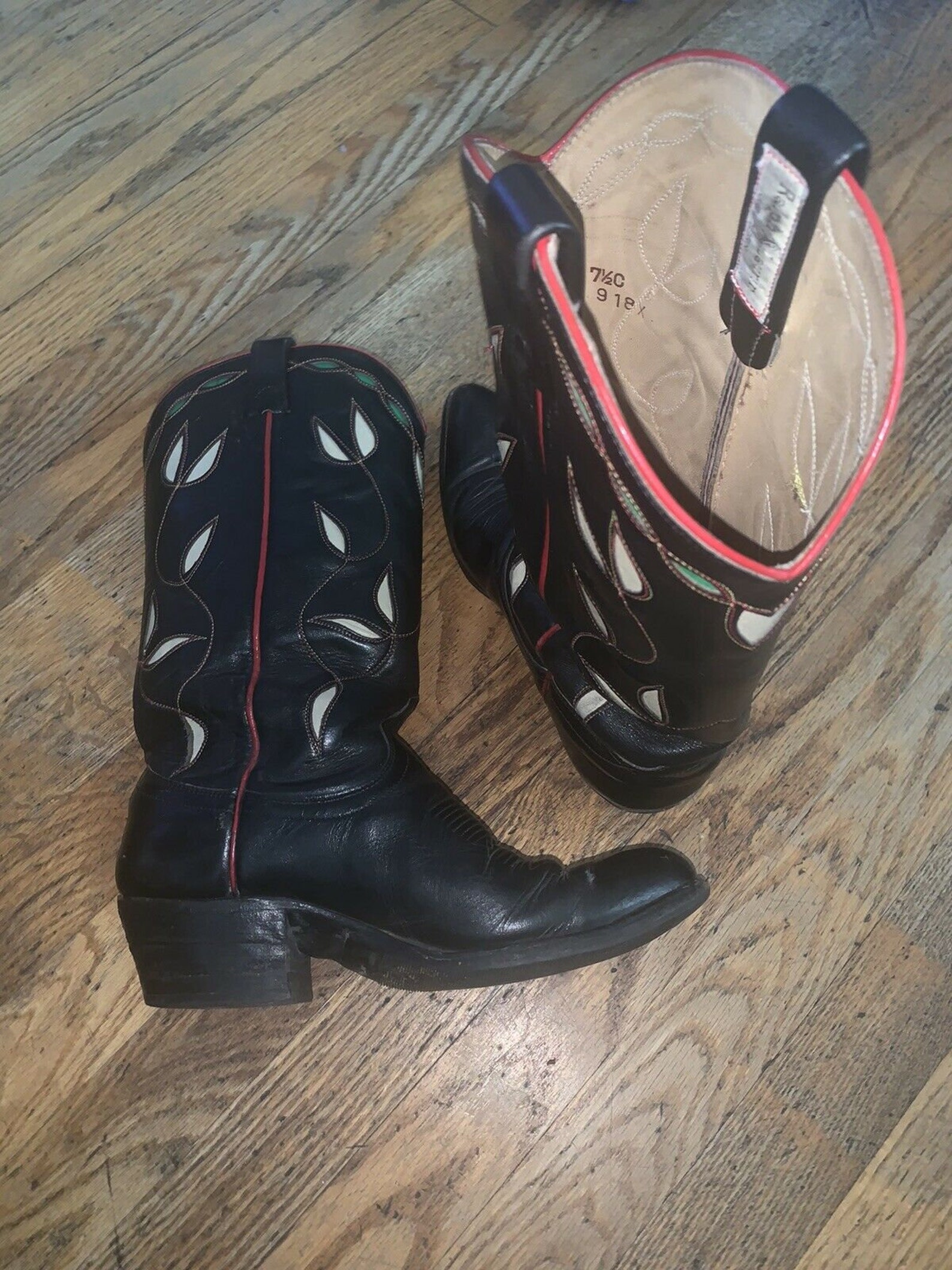 Vintage Polo Ralph Lauren Western Mens Cowboy Western Boots Etsy