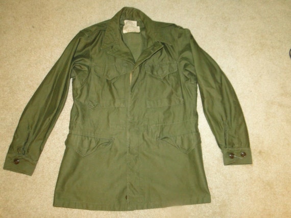 Vintage M 51 US Army Field Coat Jacket 1950Sz Lon… - image 6