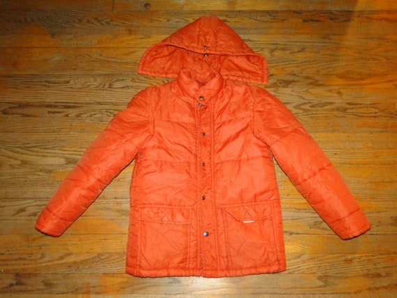 Vintage 60s 70s nylon out doo Jacket Puffer Sz 16… - image 1