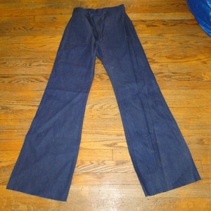 VINTAGE US NAVY Denim Jeans Sailor Dungaree Uniform Dead Stock 32 x 34