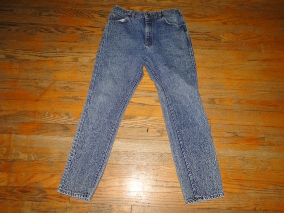 VINTAGE LEE Acid Wash Black Denim Jeans made in u… - image 2