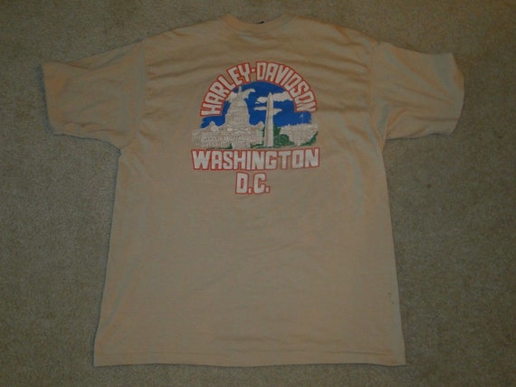 VINTAGE T shirt Harley Davidson Washington D.C.80… - image 2