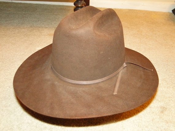Vintage STETSON Brown Fedora Hat Cowboy Western Ha