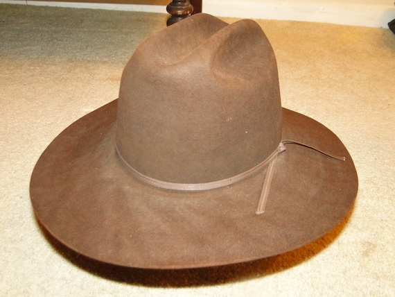 Vintage STETSON Brown Fedora Hat Cowboy Western H… - image 1