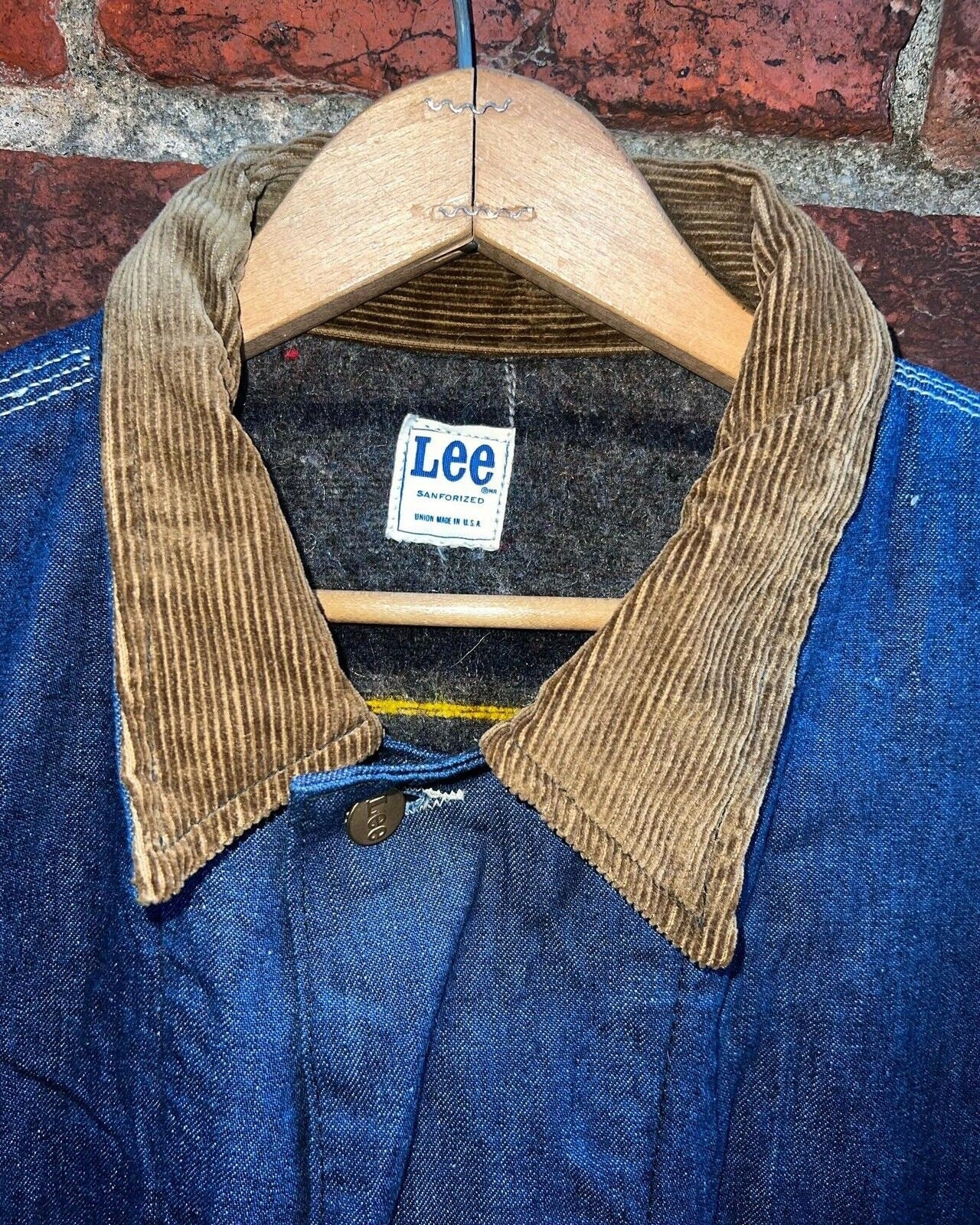 Vintage Lee Chore JACKET Indigo Denim Blanket Lined Dead Vintage Lee Chore JACKET Indigo Denim Blanket Lined Dead
