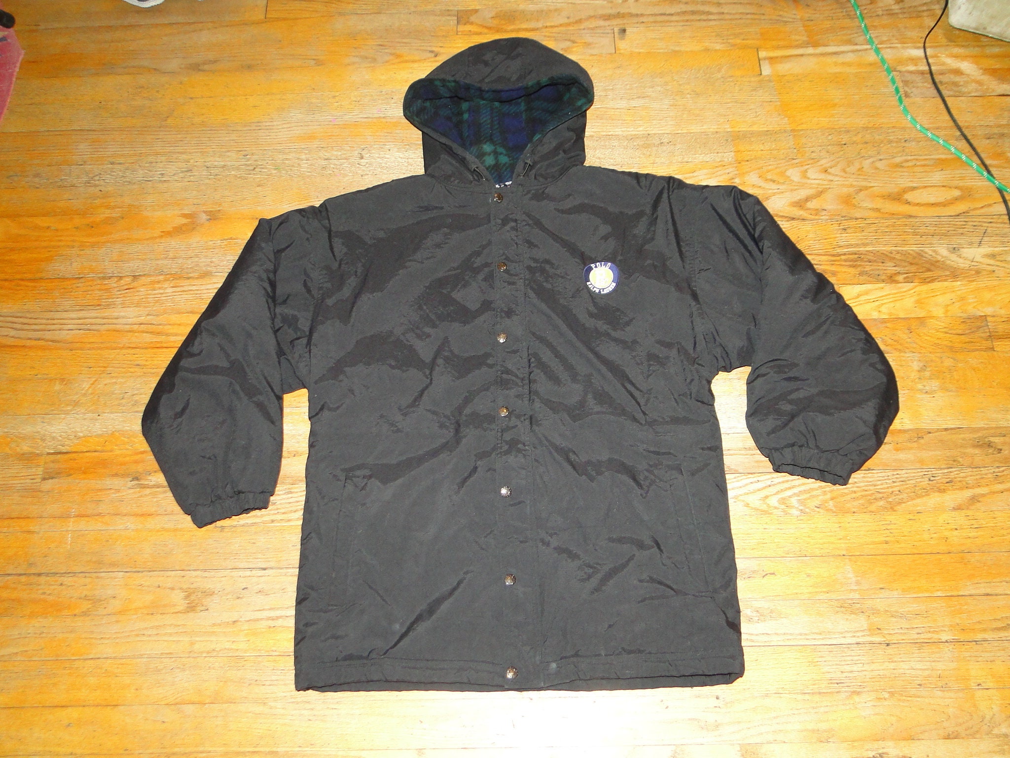 Vintage Polo SPORT Ralph Lauren Parka Coat Jacket Hooded 90s Sz XL 