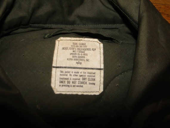 Vintage US Militaria flyer's Jacket cold weather … - image 4
