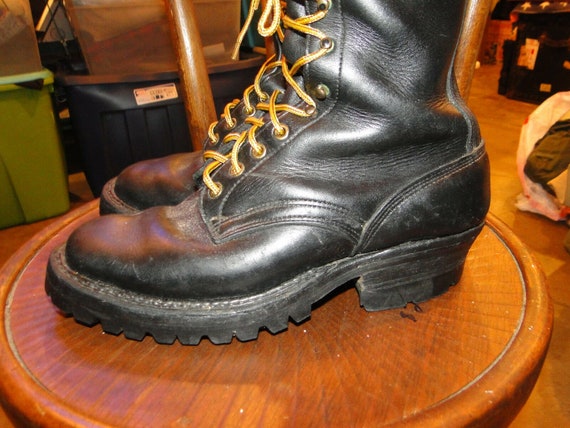 mens vintage black boots