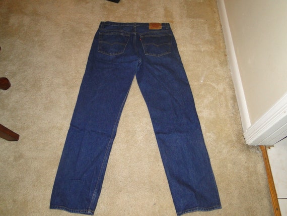 Vintage LEVI'S 501 Indigo Denim Jeans. No BIG E N… - image 4