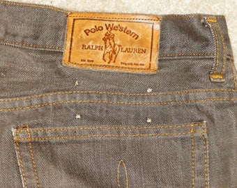 Vintage  POLO WESTERN ralph  lauren Denim Jeans Sz 40 x31