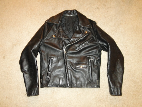 Vintage Black Leather Jacke Motorcycle Sz. 36 - Etsy Vintage Black Leather Jacke Motorcycle Sz. 36 - Etsy