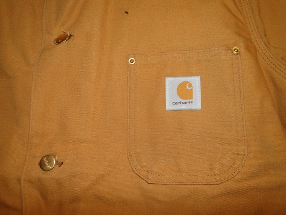 Vintage Carhartt chore JACKET Indigo Denim Jeans … - image 3