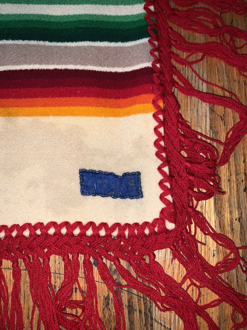 Vintage Early Pendleton Beaver State Wool Blanket Southwest Etsy