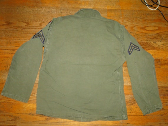 Vintage jacket us  army militaria HBT herringbone… - image 5