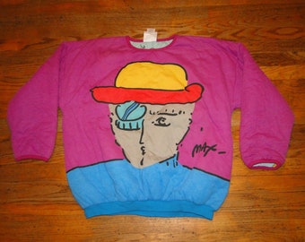 Vintage Peter Max Sweatshirt Reversible 1987