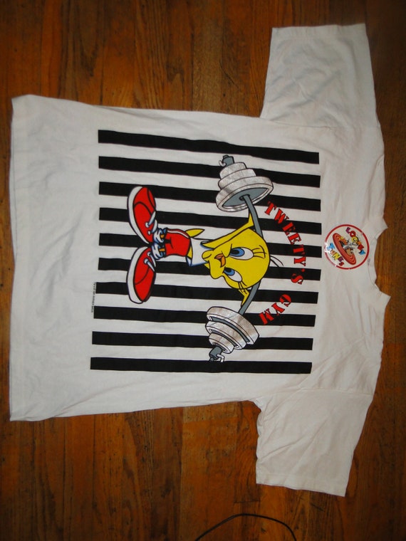 NWT Vintage 90s Looney Tunes Tweety's Gym T Shirt 1996 Sz XL