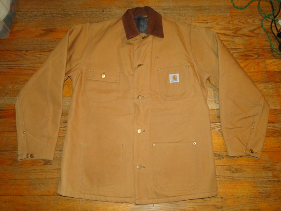 Vintage Carhartt chore JACKET Indigo Denim Jeans … - image 1