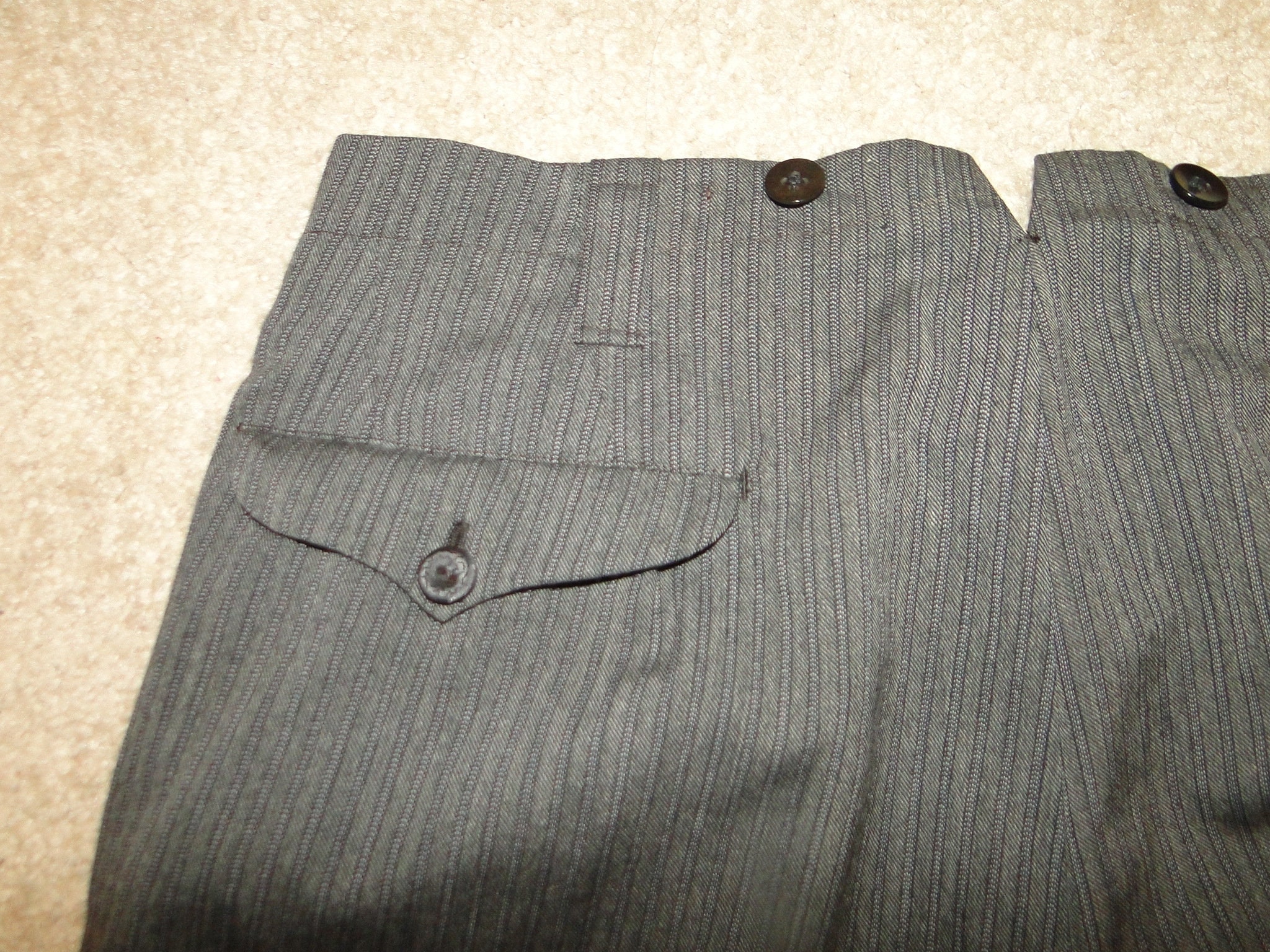 Vintage Wool Button Fly Pant Antique Sz 32 X 31 - Etsy