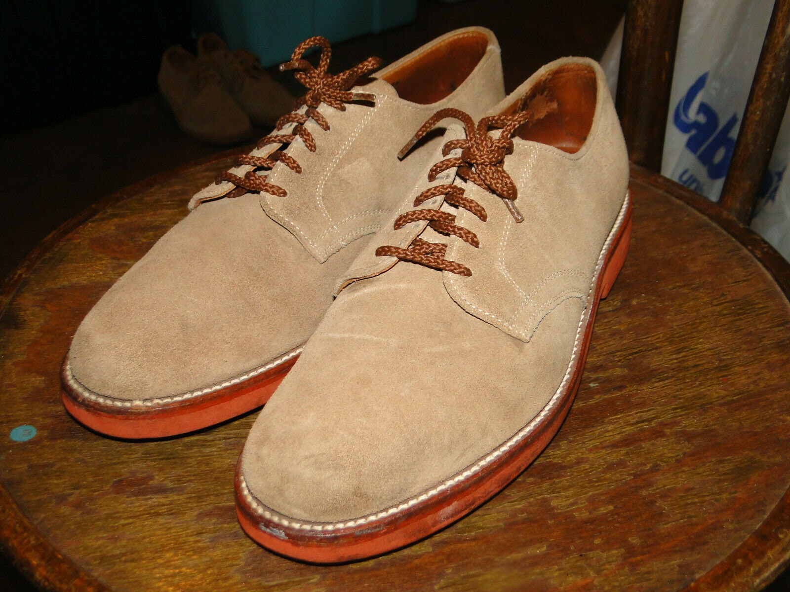Vintage WAIK OVER Suede Leather Made In usa shoes mens Size 12 B/aa Vintage WAIK OVER Suede Leather Made in Usa Shoes Mens Sz 9  main image 2