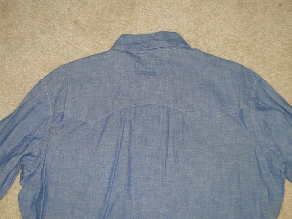 VINTAGE POLO by Ralph Lauren denim Chambray Weste… - image 9