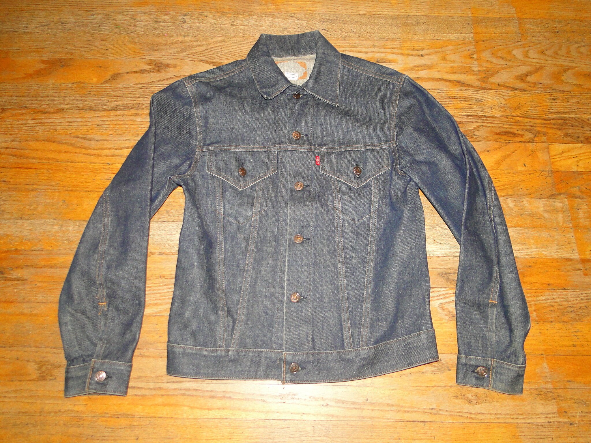 VTG 90s JAPANESE BIG E LEVIS TYPE 3 TRUCKER DENIM JACKET 1960s LVC MOD SKIN 36 S
