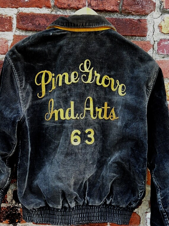 Vintage Pine grove P.A. Black Corduroy jacket 50s 