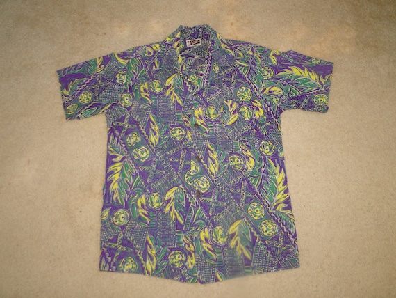 vintage hawaiian shirt Shirt Rockabilly cotton Sz