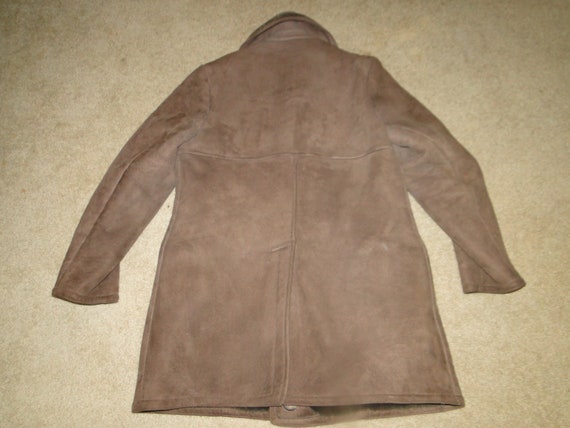 Vintage BROWN Suede Leather Jacket With Shearling… - image 6