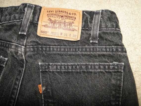 black 505 levi jeans