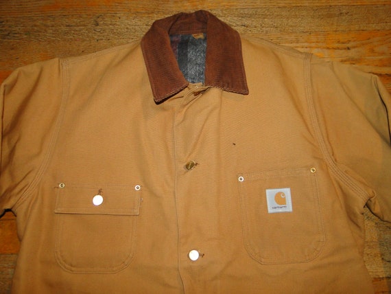 Vintage Carhartt chore JACKET Indigo Denim Jeans … - image 2