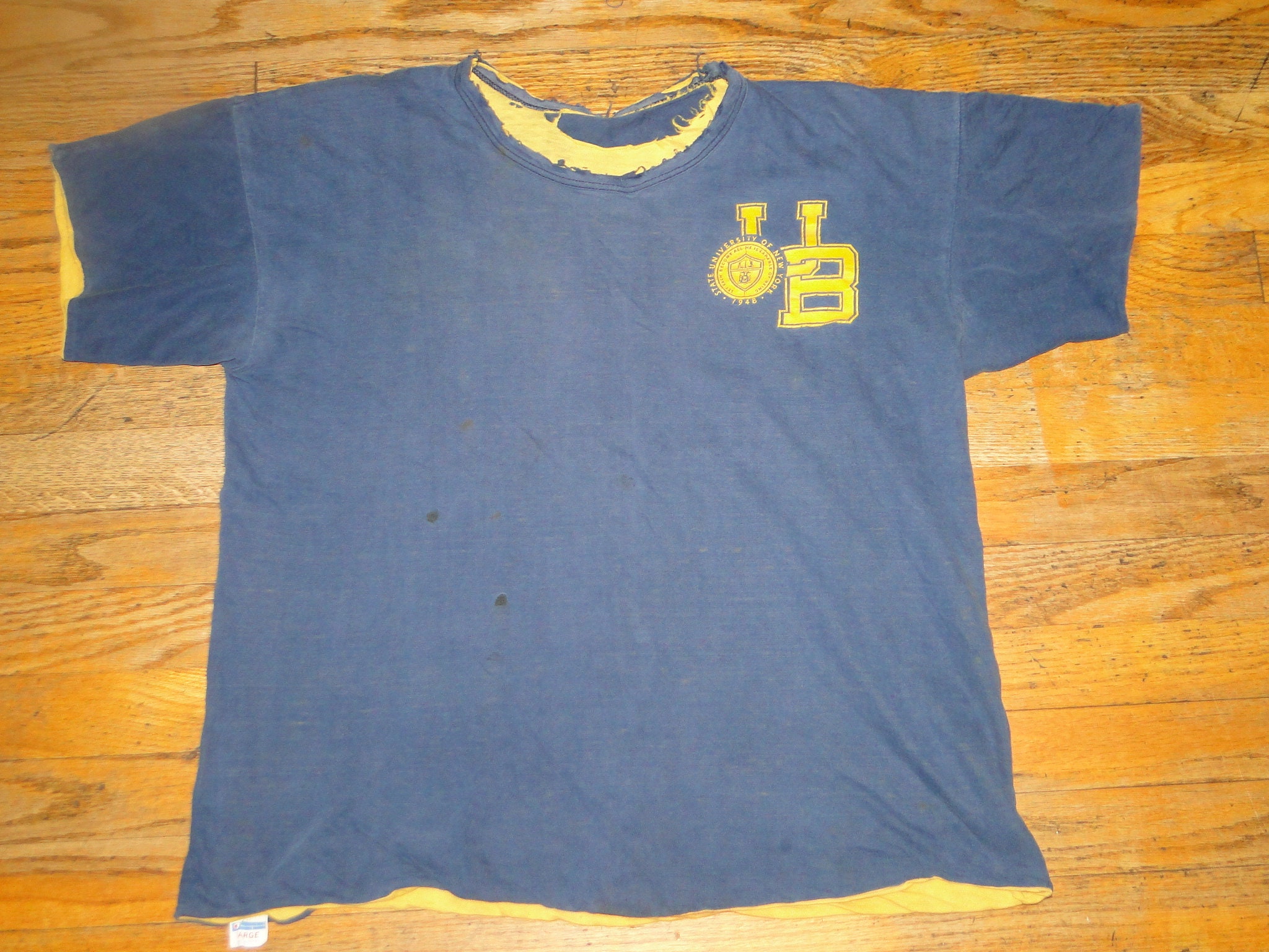 ⭐︎Champion Vintage フットボールユニフォームmade in US Vintage Champion University of New York -shirt 70s Made in