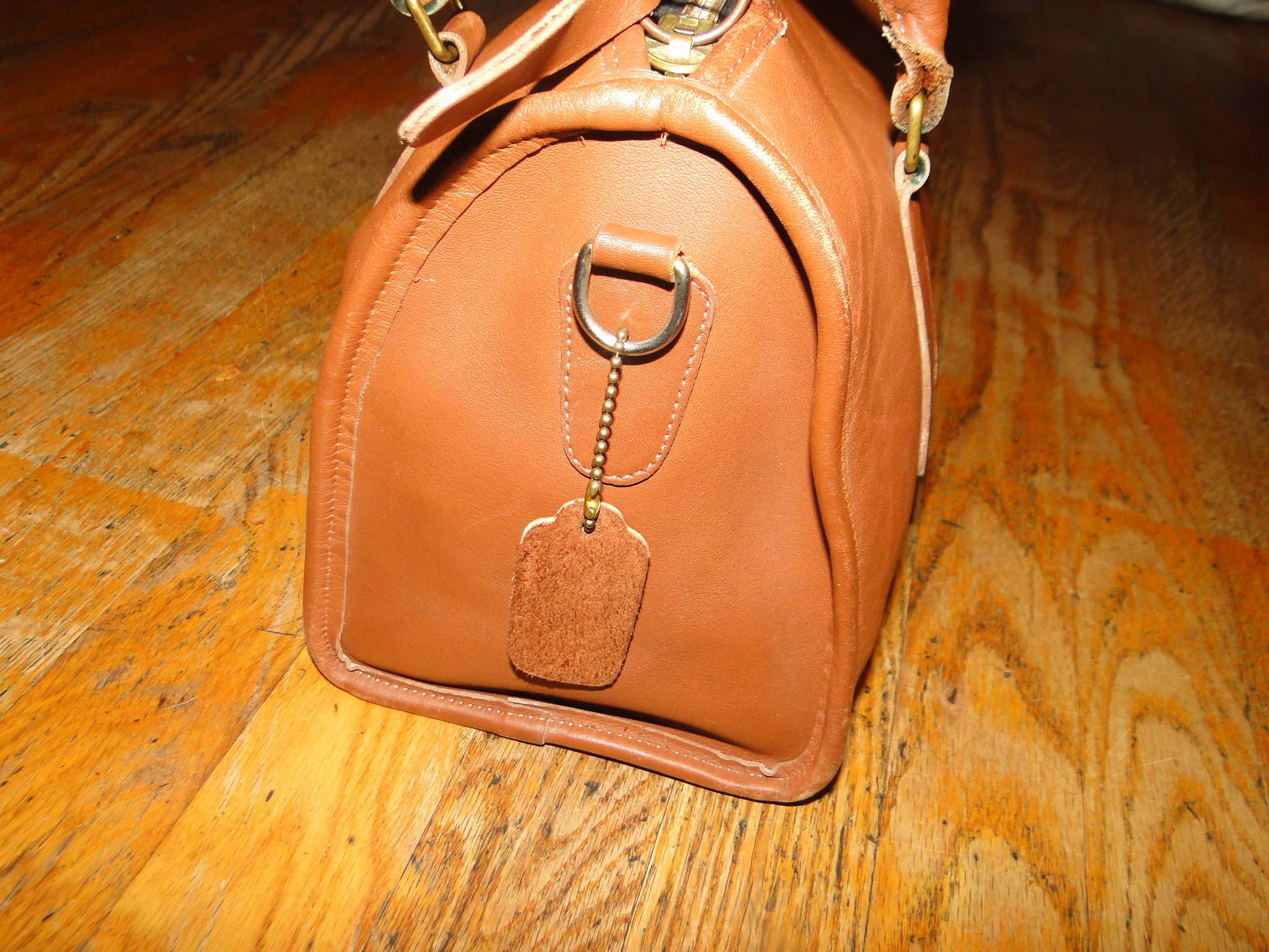 Vintage Coach Brown Leather Handles Tote Bag USA Made No.D9L Etsy